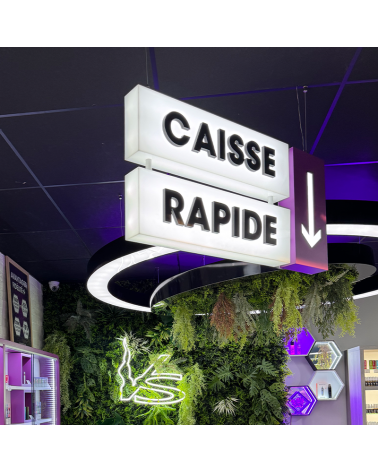 Caisse rapide lumineuse