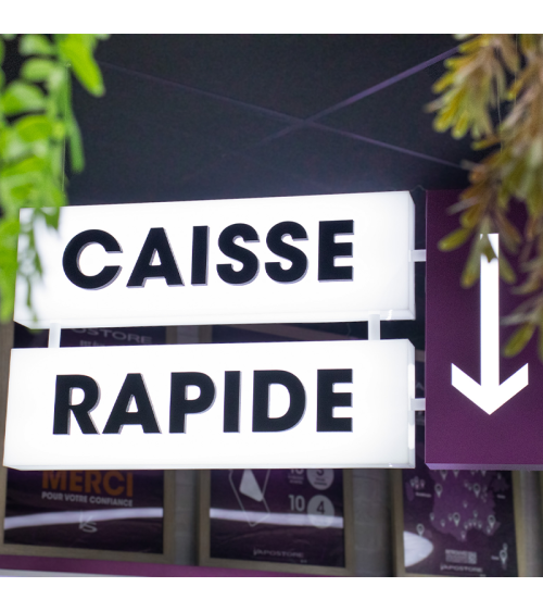 Caisse rapide lumineuse